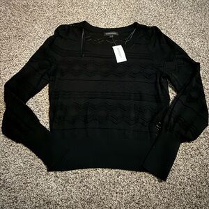 NEW Black Banana Republic Sheer Pattern SweaterSmall NWT  LIGHT WEIGHT